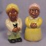 Black Memorabilia - Pair Of Small Shakers W Turbans