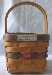 1993 Longaberger Inaugural Basket w Ruffled Liner & Protector 